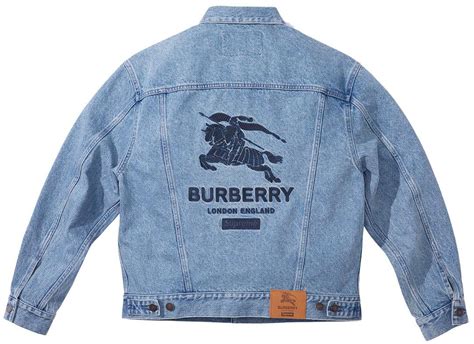 burberry supreme denim jacket|Burberry oversized lightweight parka jacket.